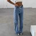 Women's Classic Fit Stretch Denim Jeans – High Waist Comfortable Jeans For Everyday Wear (Sizes 25-32, Blue)_mkmklike.com