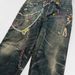 Candy Chain 3D Digital Printing Flower Men And Women Loose Straight Jeans_mkmklike.com
