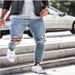 Men's Clothing Jeans, New Ripped Holes, Popular Men's Trousers, Men's Pencil Pants_mkmklike.com