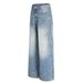 American Style Washed Vintage Loose Jeans For Men With Unique Pocket Design, Frayed Edges, And Wide-Leg Straight Pants_mkmklike.com