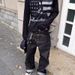 Men's Vintage Black Washed Distressed Wide-Leg Jeans – Oversized Drop-Crotch & Relaxed Fit, Cotton Blend (Sizes S-3xl)_mkmklike.com