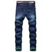 Men's Clothing Men's Slim Straight Leg Ripped Jeans Trendy Men's Denim Trousers_mkmklike.com