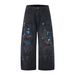 Men's Clothing Street Art Distressed Jeans – Oversized Straight-Leg Paint-Splattered Denim Pants With Hand-Painted Graffiti & Ripped Details (S-3XL)_mkmklike.com