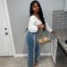 High-Waisted Women's Distressed Jeans | Washed Blue Straight-Leg Denim Pants – Urban Streetwear & Vintage-Inspired (S-2XL)_mkmklike.com
