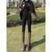 ELLE Black Skinny Jeans For Women, Autumn And Winter New High-Waisted Slim Fit Petite Stretchy Ankle-Length Pencil Pants_mkmklike.com