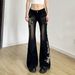 American Retro Jeans For Women High Street Hot Girl Slim Fit Flared Plant Embroidery Low Waist Long Pants With Design_mkmklike.com