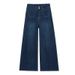 Retro Double-breasted High-waisted Wide-leg Jeans Women, Spring, Plus Size, For Pear-shaped Body Types, Loose Fit,_mkmklike.com