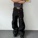 Vintage High-Waisted Straight Jeans – Distressed Button Fly & Relaxed Fit (S-3xl) Unisex Crotch Gusset_mkmklike.com