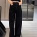 Fashionable Retro Straight-leg Jeans For Women, 2025 Autumn And Winter New Style, Petite Narrow Version, High-waisted,_mkmklike.com