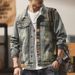 Loom Vintage Retro Denim For Men Spring And Autumn European Style Badge Large Size Pilot Motorcycle Jacket_mkmklike.com