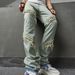 Retro Flared Jeans For Men – 70s Inspired Bell Bottom Denim Pants With Vintage Wash (Bohemian Chic Style)_mkmklike.com