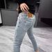 Men's Slim Fit Cropped Jeans Spring Trendy Fashion Influencer Style Sophisticated Youthful Look_mkmklike.com