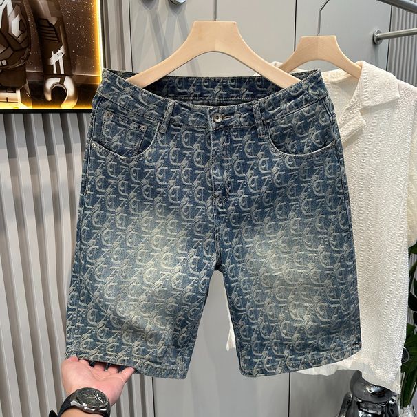Men's Clothing High Quality Thin Denim Shorts For Men American High Street Style Five Point Pants New Summer Half Length Pants_mkmklike.com