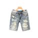 Men's Clothing Casual Straight Trousers Half Pants Five Point Pants Ripped Denim Shorts_mkmklike.com