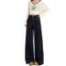 Denim Straight-leg Flared Jeans For Women, Spring And Autumn 2026 New Style, Dark Blue Petite Stretchy Wide-leg_mkmklike.com
