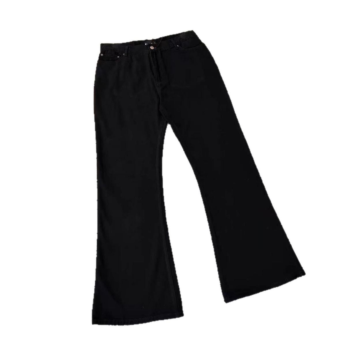 Men's Clothing Paris Scimitar Straight Leg Flared Black Jeans For High Street Vibe Retro Slim Cleanfit_mkmklike.com