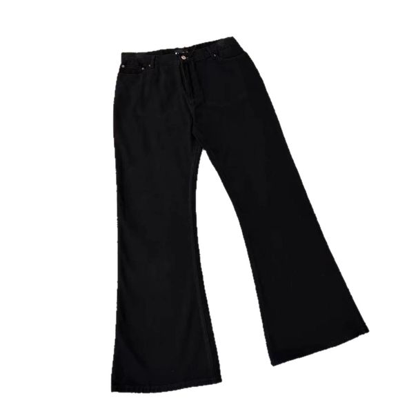 Men's Clothing Paris Scimitar Straight Leg Flared Black Jeans For High Street Vibe Retro Slim Cleanfit_mkmklike.com