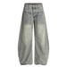 Silhouette Scimitar Jeans Vintage Washed Punk Heavy-duty Men's Loose Wide-leg Pants With Unique Pocket Design_mkmklike.com