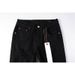 Matte Black Irregular Frayed Ripped Flare Jeans, Unisex American Street Hip Hop Y2K Biker Slim Stack Pants For Summer Daily Wear_mkmklike.com