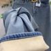Blue Fleece-Lined Thickened Straight-Leg Jeans Petite Women, New Autumn And Winter High-Waisted Slimming Wide-Leg Pants_mkmklike.com