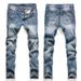 Men's Clothing Men's Fashion Ripped Nostalgic Jeans Straight Slim Button Men's Jeans_mkmklike.com
