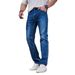 Men's Mid Rise Straight Leg Slim Fit Jeans Style For Fashionable Casual Wear_mkmklike.com