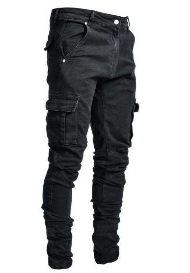 Men's Clothing New Stretch Jeans For Men With Side Pockets, Slim Fitting Skinny Jeans_mkmklike.com
