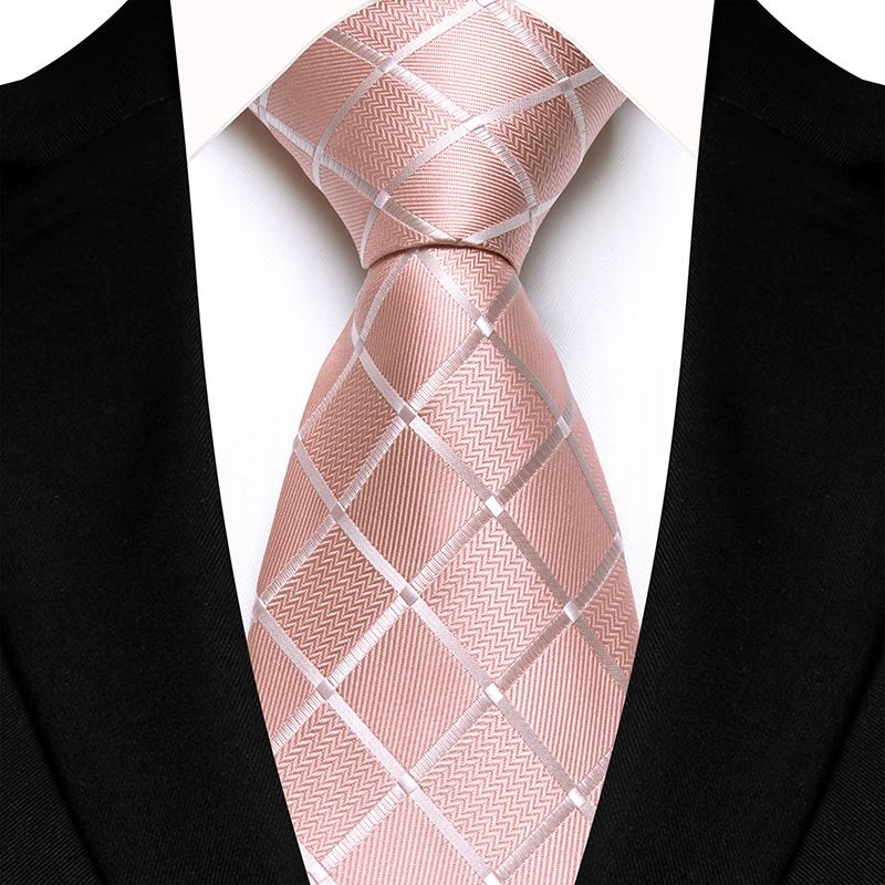 Unisex Classic monochrome satin tie business casual wedding tie_mkmklike.com