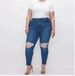 Plus Size High-Waisted Skinny Jeans For Women - Tummy Control & Butt-Lifting Stretch Denim Pants (XS-4XL, Black/Blue Washes, 9" & Regular Length)_mkmklike.com