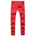 Men's Retro Washed Denim Jeans Slim Fit Trousers Ripped Fashion Jeans For Youth_mkmklike.com