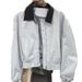 Korean-style 2026 Spring New Design Lapel Color-Block Retro Short Jacket For Women, Fashionable Versatile Coat_mkmklike.com