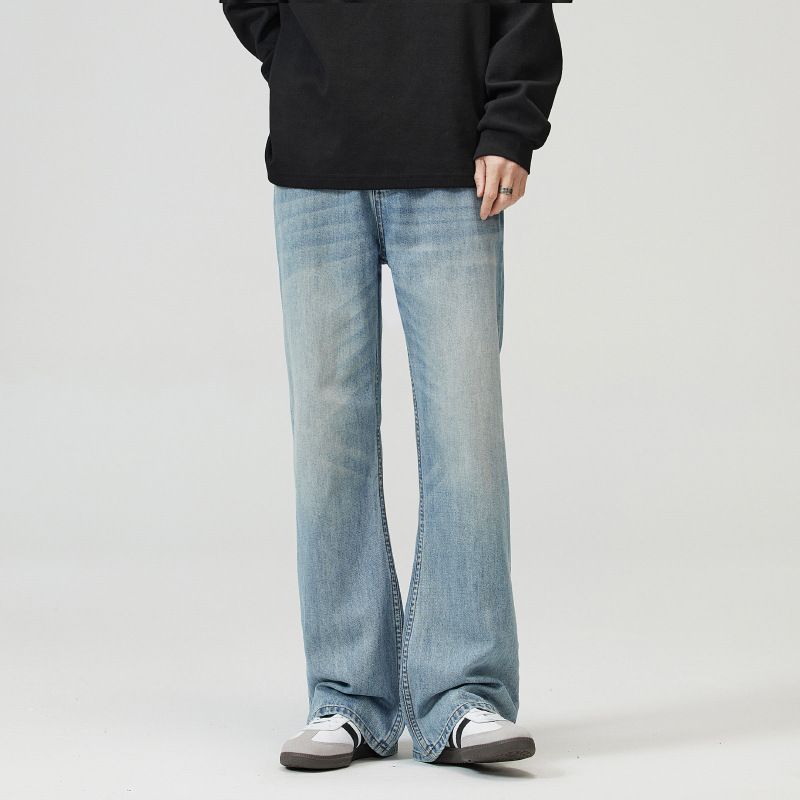 Men's Clothing Baggy Jeans Light Blue Paris Bamboo Machete Neutral Flared Jeans For Men And Women_mkmklike.com