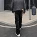 Men's Trendy High Street Fashion 3D Print Jeans Black Washed American Style Hong Kong Style Denim_mkmklike.com