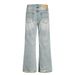 American Style Design Distressed Denim Men's Long Heavy Washed Frayed Wide-Leg Slightly Flared Pants Trendy_mkmklike.com