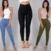 Women's High Waist Stretch Skinny Jeans – Plus Size Candy Color Denim Pants For Work & Streetwear (White/Black/Light Blue/Burgundy/Army Green)_mkmklike.com