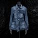 K Personalized Street Style Jacket, New Fashionable Ruffle Edge Single Breasted Lapel Three-dimensional Denim Jacket For Women_mkmklike.com