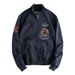 American Retro Stand Coll Jacket Trendy Embroidered Micro Badge Casual Sweatshirt Men's Autumn Winter Workwe_mkmklike.com
