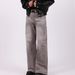 Vintage Washed Gray Denim Pants – Oversized Straight-Leg Jeans For Men & Women (S-3xl) Anti-Stiffness Washes_mkmklike.com