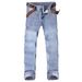 Suitable For All Seasons, Fashionable And Loose Straight Leg Jeans For Men, Casual And Versatile, Slimming Pants (excluding Belt)_mkmklike.com