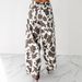 European And American Retro Cow-print Jeans Women, Stylish High-waisted Wide-leg Pants, New Wholesale For Cross-border_mkmklike.com