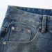 Washed Distressed Denim Straight-Leg Men's Street Fashion Wasteland Style Spray-Dyed Vintage Dirty Casual Pants Handmade_mkmklike.com