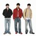 Men's Korean Style Stand Collar Solid Color Warm Padded Short Workwear Jacket Casual Coat Versatile Outwear_mkmklike.com