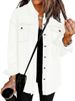 K New Loose-fitting Denim Shirt With Frayed Edges For Casual Wear_mkmklike.com