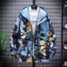 Cross-Border Hooded Men's 3D Digital Windbreaker Personalized Printing Jacket Waterproof Coat Factory Direct Sales_mkmklike.com