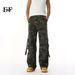 EF JEANS | 2025 Spring New American Ins Camouflage Streamer Large Pocket Straight Loose Denim Trousers_mkmklike.com