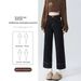 Women's Straight-leg Jeans, New Autumn/winter 2026, High-waisted, Spring/summer, Denim Blue, Petite, Cropped, Slim-fit_mkmklike.com