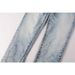Unisex Cleanfit Stacked Flared Jeans, Light Blue Horizontal Fade And Whisker, Breathable Summer_mkmklike.com