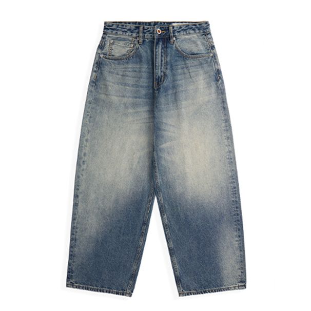 American Style Washed Simple Jeans For Men High-End Cool Street Fashion Loose Casual Straight Long Pants_mkmklike.com