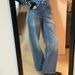 Women's Clothing Retro High Waist Slim Fit Straight Leg Jeans V Neck 100% Cotton Modern Fashion Rose Style_mkmklike.com