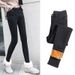New Style Fleece-lined Thicked Wom's Jeans, Warm Cotton Elastic Slim-fit Pants, High-waisted Trdy Trousers For_mkmklike.com